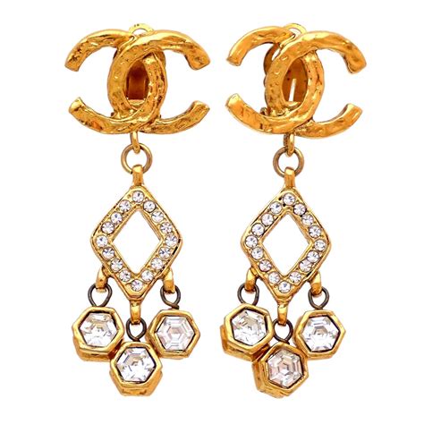 chanel antique jewelry|authentic vintage Chanel earrings.